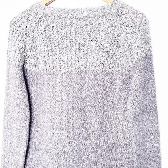Fate Womens Lavender Colorblock Popcorn Knit Crew Neck Classic Sweater Size M - Picture 5 of 8